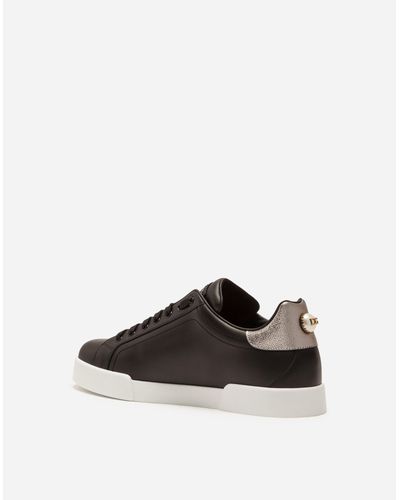 calfskin nappa portofino sneakers with crown patch