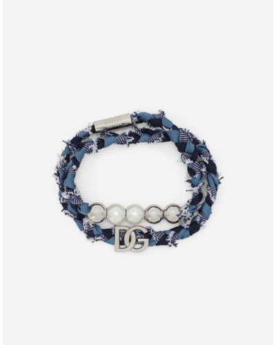 Dolce & Gabbana Flechtarmband „Marina“ - Blau