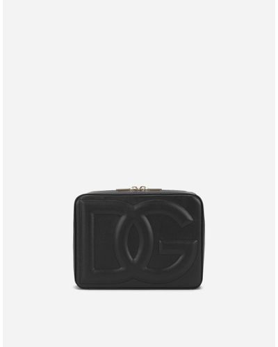 Dolce & Gabbana Mittelgroße Camera Bag Aus Kalbsleder Mit Logo - Schwarz