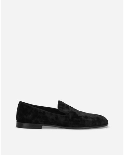 Dolce & Gabbana Velvet Slippers - Black