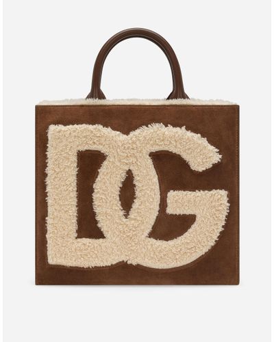 Dolce & Gabbana Small Dg Daily Shopper - Brown