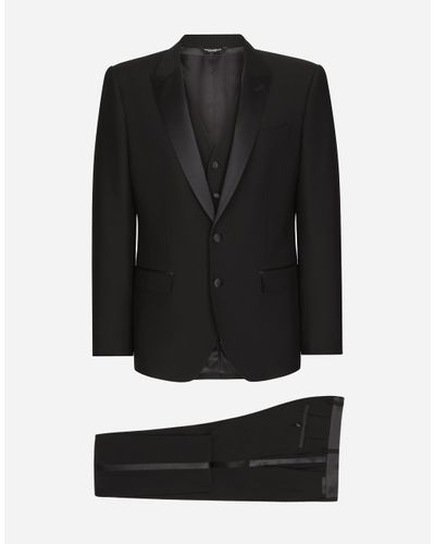 Dolce & Gabbana Wool and silk Martini-fit tuxedo suit - Schwarz