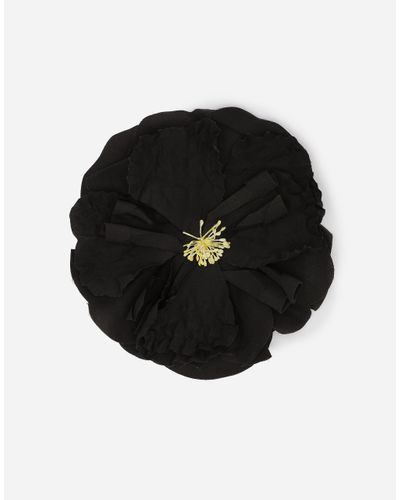 Dolce & Gabbana Spilla Con Fiore - Black