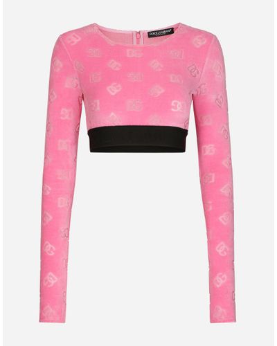 Dolce & Gabbana T-Shirt M/Lunga Giro - Pink
