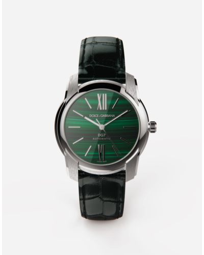 Dolce & Gabbana Steel And Malachite Watch - Green