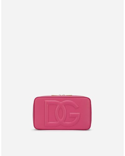 Dolce & Gabbana Kleine Camera Bag Aus Kalbsleder Mit Logo - Pink