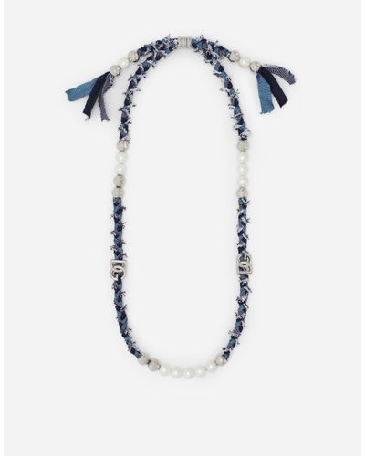Dolce & Gabbana "marina" Interwoven Necklace - Blue