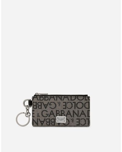 Dolce & Gabbana Jacquard Card Holder - Gray