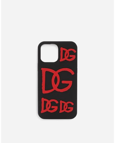 Dolce & Gabbana Cover Iphone 13 Pro Max Aus Gummi - Rot