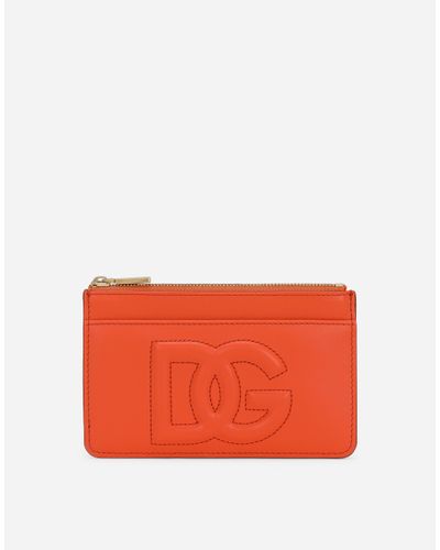 Dolce & Gabbana Kartenetui Dg Logo Mittelgroß - Orange