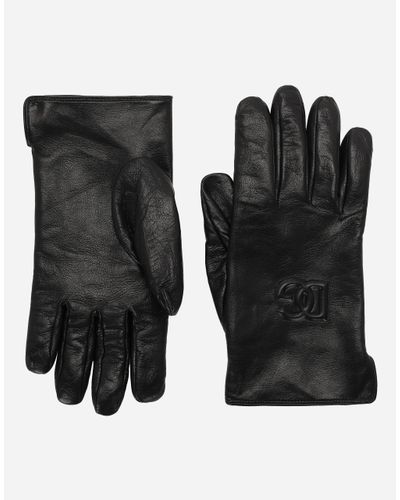 Dolce & Gabbana Nappa Leather Gloves - Black