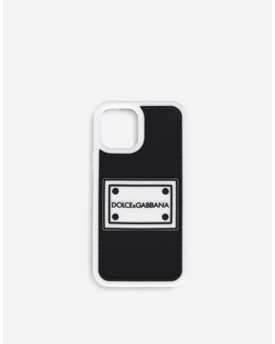 Dolce & Gabbana Rubber Iphone 12 Pro Cover With Branded Plate - Multicolor