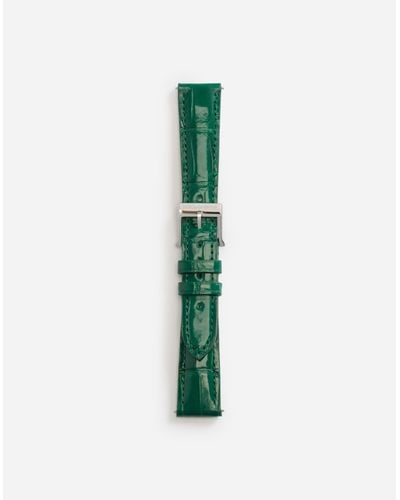 Dolce & Gabbana Alligator Strap With Buckle And Hook - Green