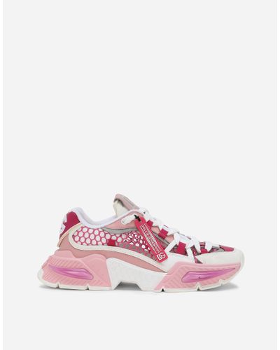 Dolce & Gabbana Sneaker Airmaster Aus Materialmix - Pink