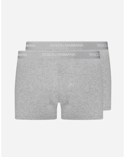 Dolce & Gabbana BI-PACK BOXER BAUMWOLL-STRETCH - Grau