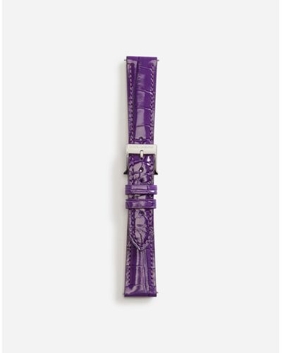 Dolce & Gabbana Alligator Strap With Buckle And Hook - Purple
