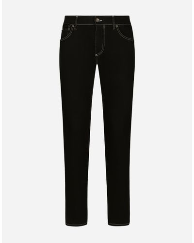 Dolce & Gabbana Jeans Slim Aus Schwarzem Stretchdenim