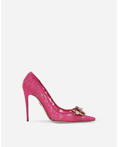 Dolce & Gabbana Pumps Lace Aus Lurex-Spitze - Pink
