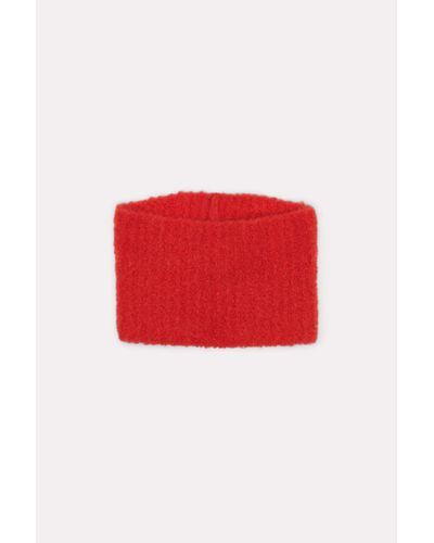 Dorothee Schumacher Mohair Mix Ribbed Knit Snood - Red