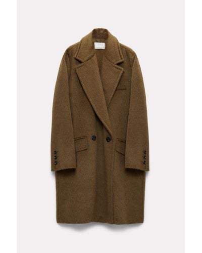 Dorothee Schumacher Oversized Coat In Wool-alpaca - Green