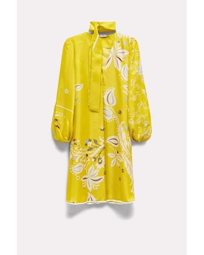 Dorothee Schumacher Floral Dress With Shawl Detail - Yellow