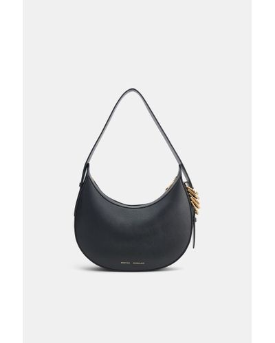 Dorothee Schumacher Half Moon Bag In Soft Calf Leather With D-ring Hardware - Black