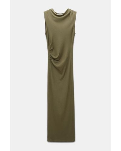 Dorothee Schumacher Ribbed Cotton Jersey Tube Dress - Green