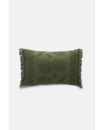 Dorothee Schumacher Cotton Pillow With Woven Jacquard Pineapple Pattern - Green