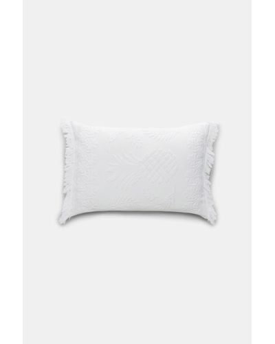 Dorothee Schumacher Cotton Pillow With Woven Jacquard Pineapple Pattern - White