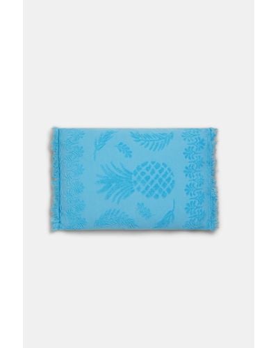 Dorothee Schumacher Cotton Pillow With Woven Jacquard Pineapple Pattern - Blue