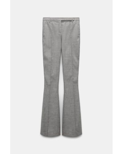 Dorothee Schumacher Flared Pants With Pressed Front Pleats - Gray