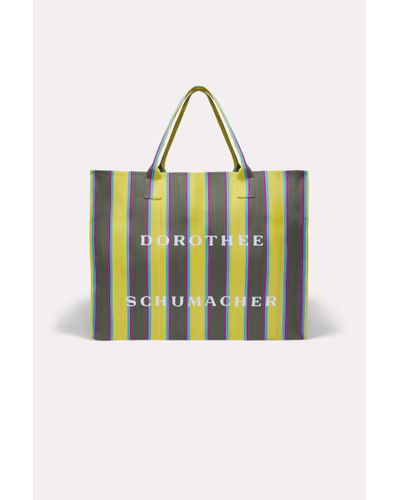 Dorothee Schumacher Striped Tote Made From Recycled Plastic - Green