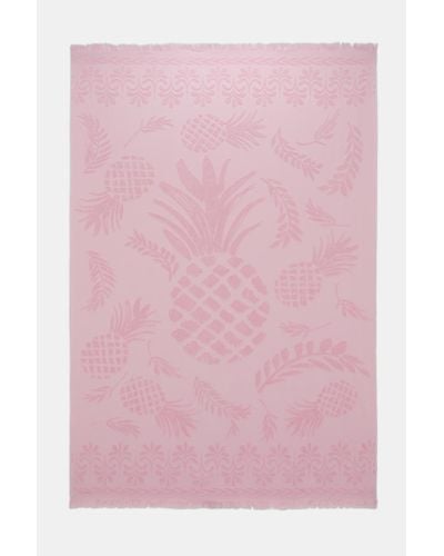 Dorothee Schumacher Cotton Towel With Woven Jacquard Pineapple Pattern - Pink