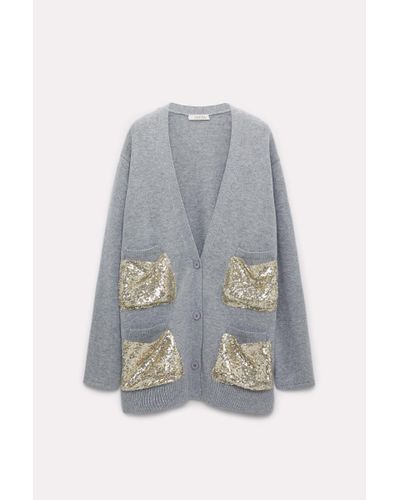 Dorothee Schumacher Cardigan With Sequin Pockets - Gray
