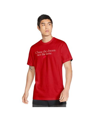 Nike Cotton Sportswear Short Sleeve T-shirt in University Red 1 (Red) for Men - Lyst