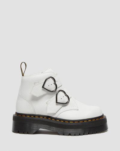 dr martens devon heart leather platform boots