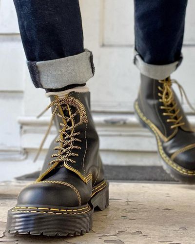 Dr. Martens Leer 1460 Pascal Bex Leren Laarzen Met Dubbele Stiksels in het  Zwart - Lyst