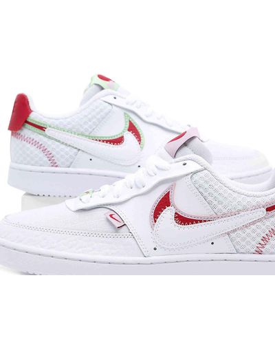 Footwear NIKE - Court Vision Lo Prmv CI7827 100 White/Noble Red/Iced Lilac  - Sneakers - Low shoes - Women's shoes | efootwear.eu