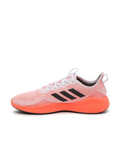 adidas Synthetic Fluidflow Running Shoe in White/Orange (Pink) - Lyst