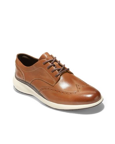 cole haan original grand cognac wingtip oxfords