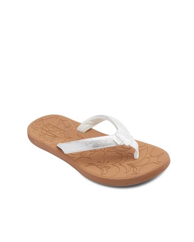 roxy white flip flops