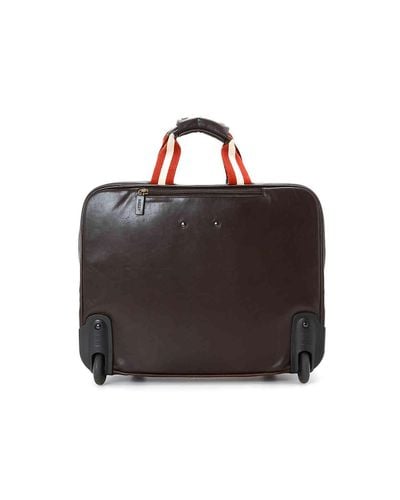 Bally Leather Rolling Travel Bag in Black for Men - Lyst