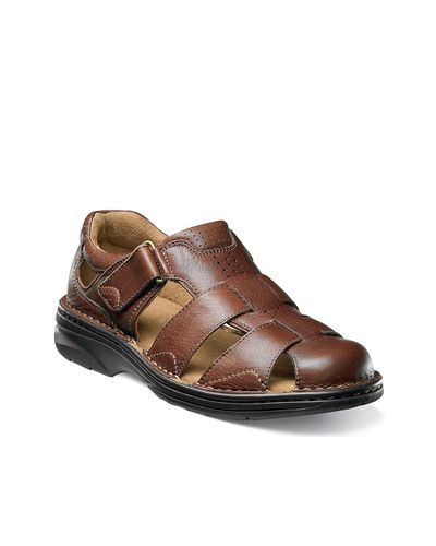 florsheim men's leather sandals