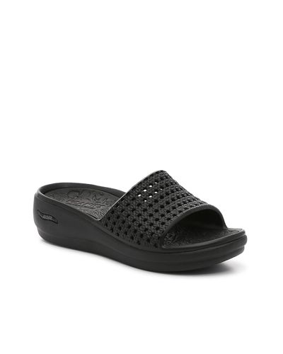 Skechers Synthetic Foamies Arch Fit Ascend Slide Sandal in Black - Lyst