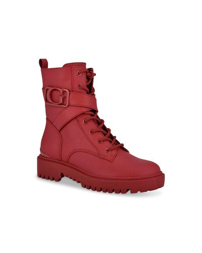 guess boots red