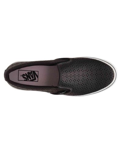 vans asher leather slip on