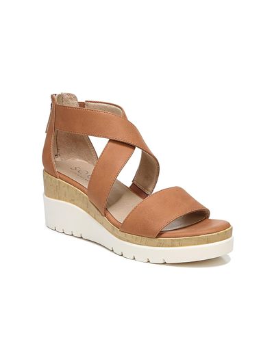 SOUL Naturalizer Goodtimes Wedge Sandal in Cognac (Brown) - Lyst