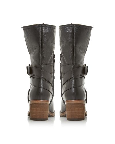 red leather pointed toe booties