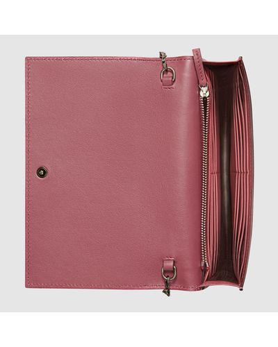 gucci gg blooms supreme chain wallet