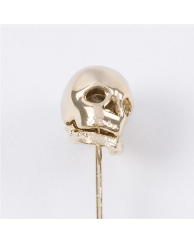 Paul Smith Men's Gold Moving Jaw Skull Lapel Pin in Metallic for Men - Lyst